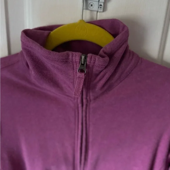 L.L. Bean Plum Fleece Jacket Soft and Stretchy - Picture 6 of 8